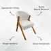 Kit 2 Poltronas Decorativa Para Sala Recepção You Bouclé Premium Bege Braça Amadeirada