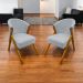 Kit 2 Poltronas Decorativa Para Sala Recepção You Bouclé Premium Cinza Braça Amadeirada