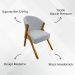 Kit 2 Poltronas Decorativa Para Sala Recepção You Bouclé Premium Cinza Braça Amadeirada