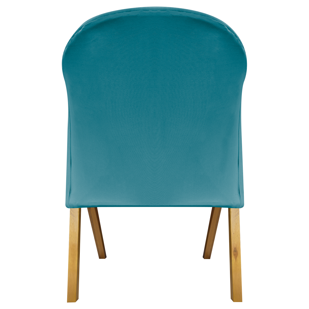 Kit 2 Poltronas Decorativa Para Sala Recepção You Suede Azul Turquesa Braça Amadeirada