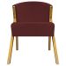 Kit 2 Poltronas Decorativa Para Sala Recepção You Suede Bordô Braça Amadeirada