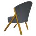 Kit 2 Poltronas Decorativa Para Sala Recepção You Suede Cinza Braça Amadeirada
