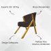 Kit 2 Poltronas Decorativa Para Sala Recepção You Suede Marrom Braça Amadeirada