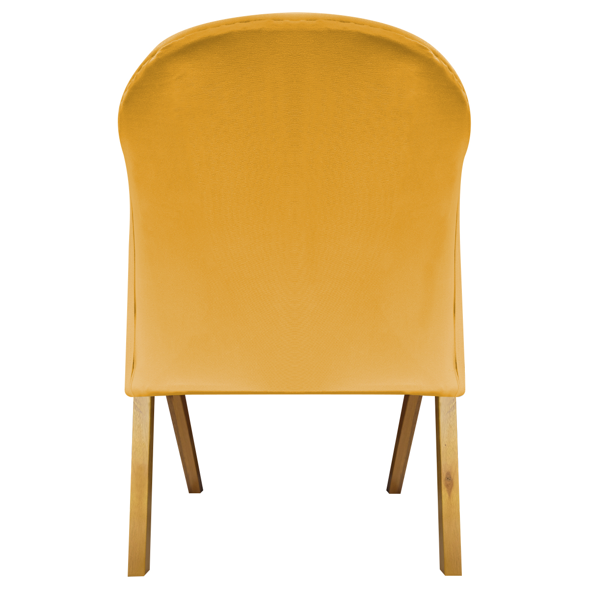 Kit 2 Poltronas Decorativa Para Sala Recepção You Suede Mostarda Braça Amadeirada