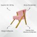 Kit 2 Poltronas Decorativa Para Sala Recepção You Suede Rosê Braça Amadeirada