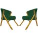 Kit 2 Poltronas Decorativa Para Sala Recepção You Suede Verde Braça Amadeirada