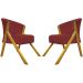 Kit 2 Poltronas Decorativa Para Sala Recepção You Suede Vermelho Braça Amadeirada