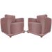 Kit 2 Poltronas Decorativas Bridge Para Sala Luxo Confortável Reforçadas Bouclé Azaleia Premium