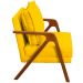 Kit 2 Poltronas Decorativas Confortáveis Para Sala Shine Suede Amarelo Pé Castanho - Clique E Decore