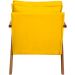 Kit 2 Poltronas Decorativas Confortáveis Para Sala Shine Suede Amarelo Pé Castanho - Clique E Decore