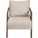 Kit 2 Poltronas Decorativas Confortáveis Para Sala Shine Suede Bege Pé Castanho - Clique E Decore