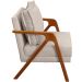 Kit 2 Poltronas Decorativas Confortáveis Para Sala Shine Suede Bege Pé Castanho - Clique E Decore