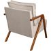 Kit 2 Poltronas Decorativas Confortáveis Para Sala Shine Suede Bege Pé Castanho - Clique E Decore