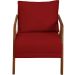 Kit 2 Poltronas Decorativas Confortáveis Para Sala Shine Suede Bordô Pé Castanho - Clique E Decore