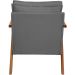 Kit 2 Poltronas Decorativas Confortáveis Para Sala Shine Suede Cinza Pé Castanho - Clique E Decore