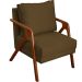 Kit 2 Poltronas Decorativas Confortáveis Para Sala Shine Suede Marrom Pé Castanho - Clique E Decore