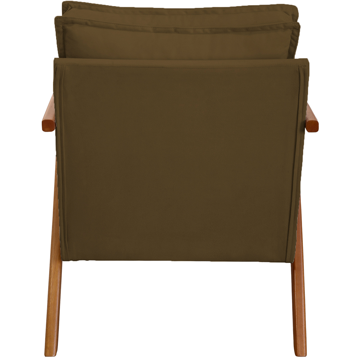Kit 2 Poltronas Decorativas Confortáveis Para Sala Shine Suede Marrom Pé Castanho - Clique E Decore