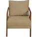 Kit 2 Poltronas Decorativas Confortáveis Para Sala Shine Suede Nude Pé Castanho - Clique E Decore