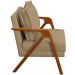Kit 2 Poltronas Decorativas Confortáveis Para Sala Shine Suede Nude Pé Castanho - Clique E Decore