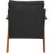 Kit 2 Poltronas Decorativas Confortáveis Para Sala Shine Suede Preto Pé Castanho - Clique E Decore