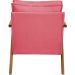 Kit 2 Poltronas Decorativas Confortáveis Para Sala Shine Suede Rosê Pé Castanho - Clique E Decore