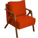 Kit 2 Poltronas Decorativas Confortáveis Para Sala Shine Suede Terracota Pé Castanho - Clique E Decore
