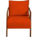 Kit 2 Poltronas Decorativas Confortáveis Para Sala Shine Suede Terracota Pé Castanho - Clique E Decore
