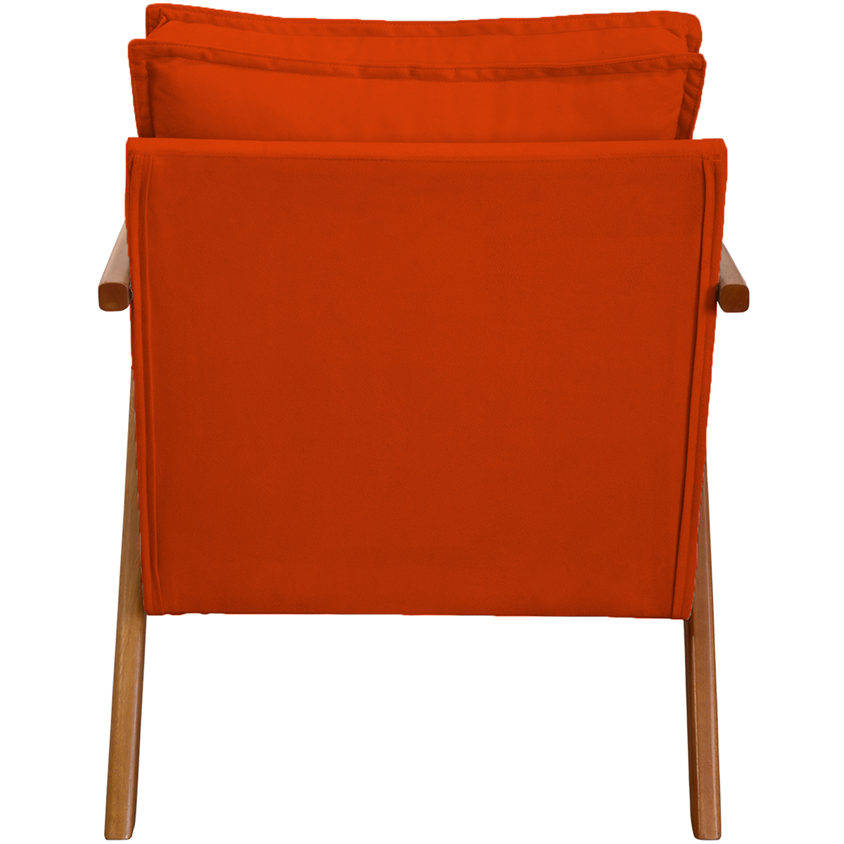 Kit 2 Poltronas Decorativas Confortáveis Para Sala Shine Suede Terracota Pé Castanho - Clique E Decore