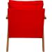 Kit 2 Poltronas Decorativas Confortáveis Para Sala Shine Suede Vermelho Pé Castanho - Clique E Decore