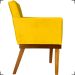 Kit 2 Poltronas Decorativas Divine Base Reforçada De Madeira Suede Amarelo - Clique E Decore