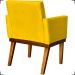 Kit 2 Poltronas Decorativas Divine Base Reforçada De Madeira Suede Amarelo - Clique E Decore