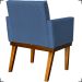 Kit 2 Poltronas Decorativas Divine Base Reforçada De Madeira Suede Azul Marinho - Clique E Decore