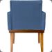 Kit 2 Poltronas Decorativas Divine Base Reforçada De Madeira Suede Azul Marinho - Clique E Decore