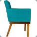 Kit 2 Poltronas Decorativas Divine Base Reforçada De Madeira Suede Azul Turquesa - Clique E Decore