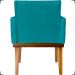 Kit 2 Poltronas Decorativas Divine Base Reforçada De Madeira Suede Azul Turquesa - Clique E Decore