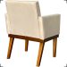 Kit 2 Poltronas Decorativas Divine Base Reforçada De Madeira Suede Bege - Clique E Decore