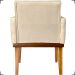 Kit 2 Poltronas Decorativas Divine Base Reforçada De Madeira Suede Bege - Clique E Decore
