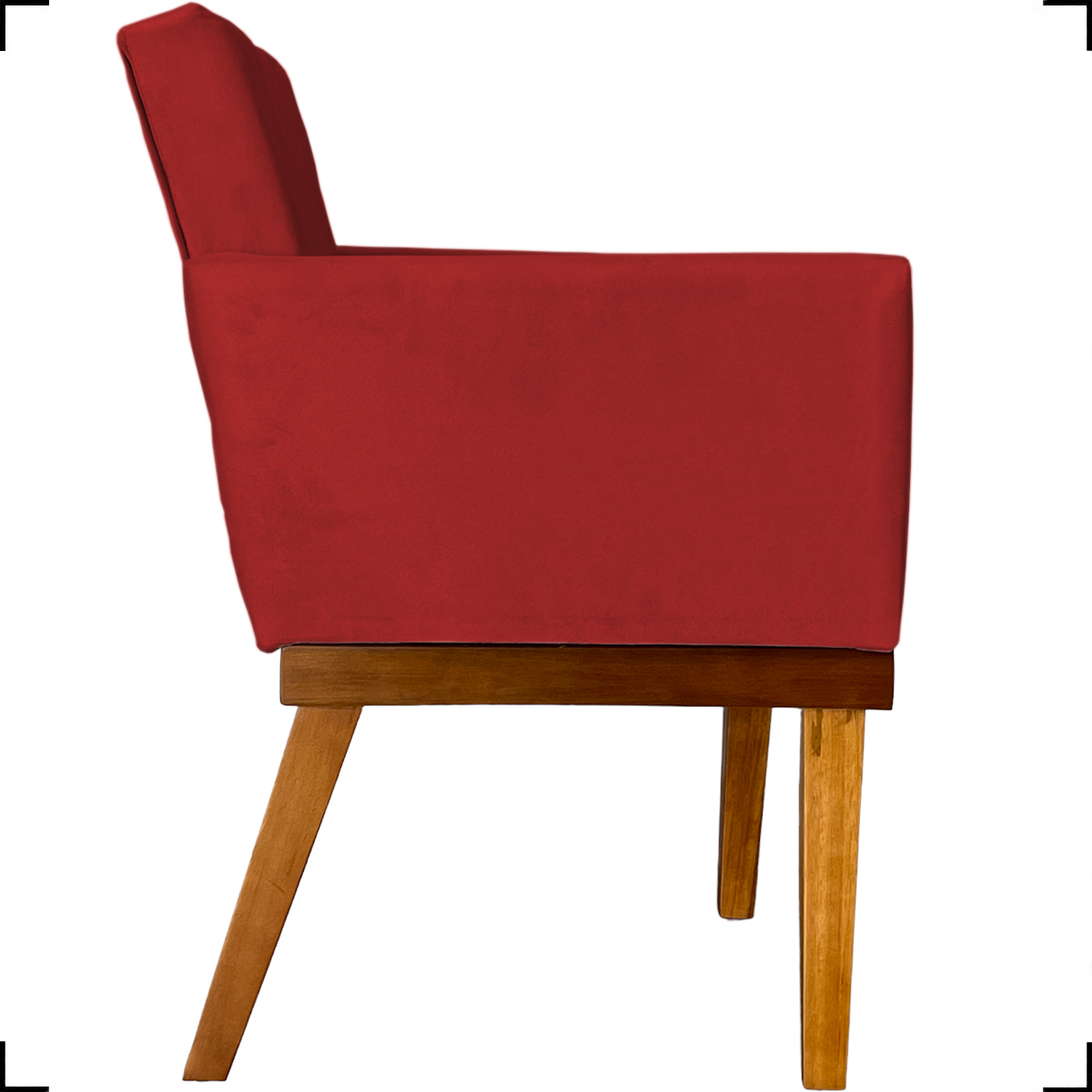 Kit 2 Poltronas Decorativas Divine Base Reforçada De Madeira Suede Bordô - Clique E Decore