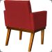 Kit 2 Poltronas Decorativas Divine Base Reforçada De Madeira Suede Bordô - Clique E Decore