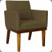 Kit 2 Poltronas Decorativas Divine Base Reforçada De Madeira Suede Marrom - Clique E Decore