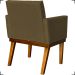Kit 2 Poltronas Decorativas Divine Base Reforçada De Madeira Suede Marrom - Clique E Decore