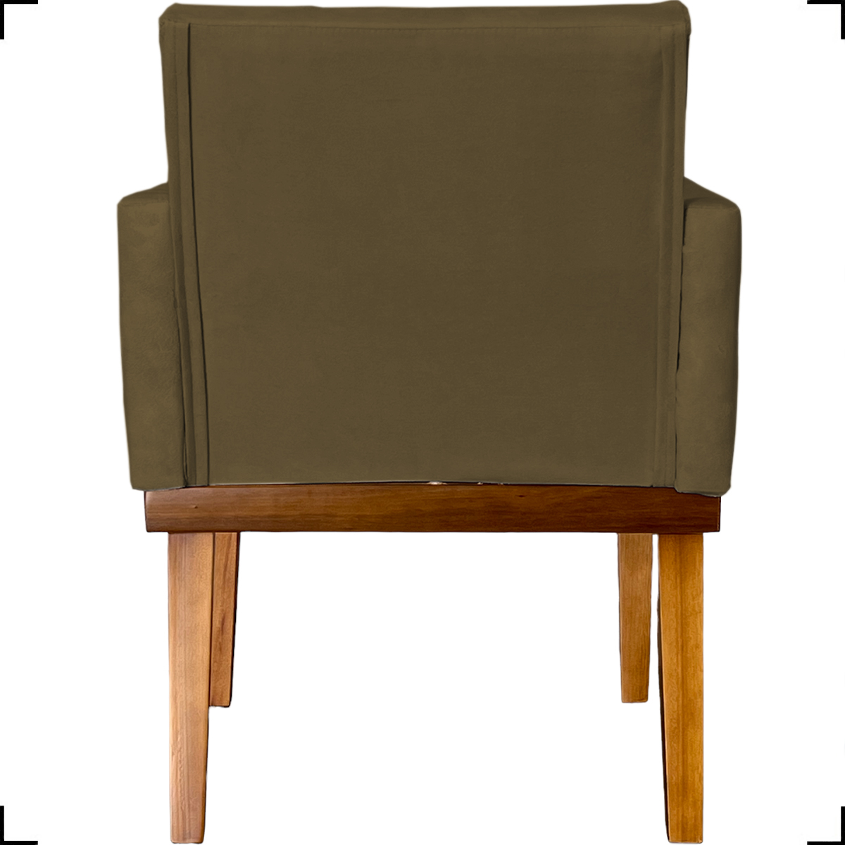 Kit 2 Poltronas Decorativas Divine Base Reforçada De Madeira Suede Marrom - Clique E Decore