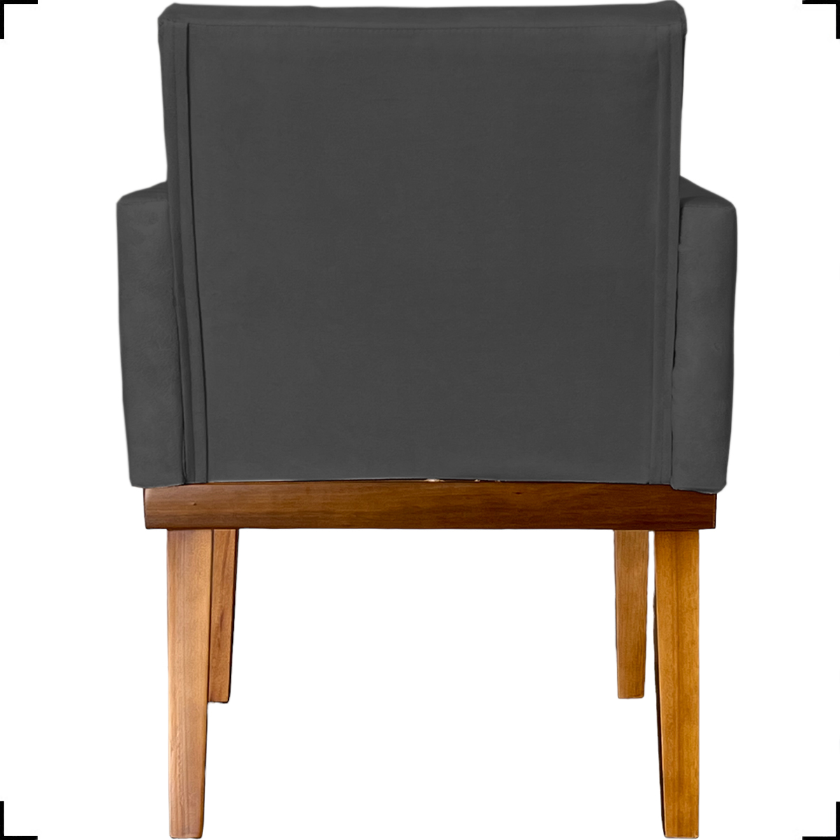 Kit 2 Poltronas Decorativas Divine Base Reforçada De Madeira Suede Preto - Clique E Decore