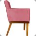 Kit 2 Poltronas Decorativas Divine Base Reforçada De Madeira Suede Rosê - Clique E Decore