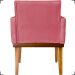 Kit 2 Poltronas Decorativas Divine Base Reforçada De Madeira Suede Rosê - Clique E Decore