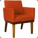 Kit 2 Poltronas Decorativas Divine Base Reforçada De Madeira Suede Terracota - Clique E Decore
