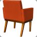 Kit 2 Poltronas Decorativas Divine Base Reforçada De Madeira Suede Terracota - Clique E Decore
