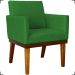 Kit 2 Poltronas Decorativas Divine Base Reforçada De Madeira Suede Verde - Clique E Decore