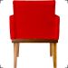 Kit 2 Poltronas Decorativas Divine Base Reforçada De Madeira Suede Vermelho - Clique E Decore