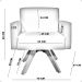 Kit 2 Poltronas Decorativas Hope Base Giratória Suede Cinza Pé Castanho